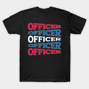 TEXT ART USA OFFICER T-Shirt